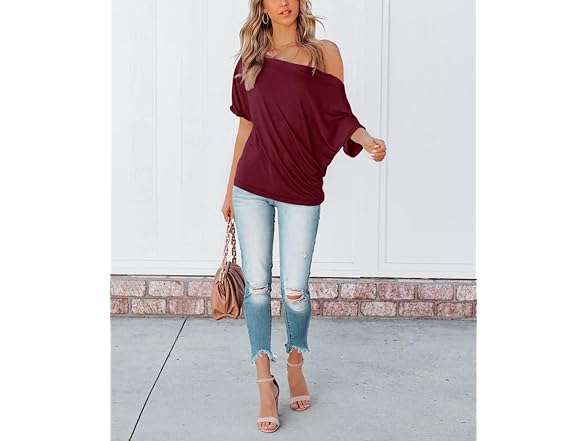 Revetro Women (S) Sexy Short Sleeve Plain Tee Tops