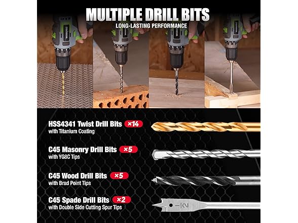 WORKPRO 455pc Drill & Bit Set