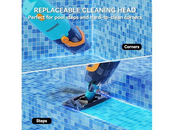 Handheld Pool Vacuum Cordless w/ Pole