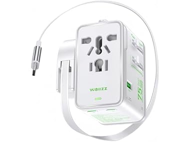 $19.99, Was $45.99, 56% Off! Wollzz 75W Tiny Universal Travel Adapter dealfomo