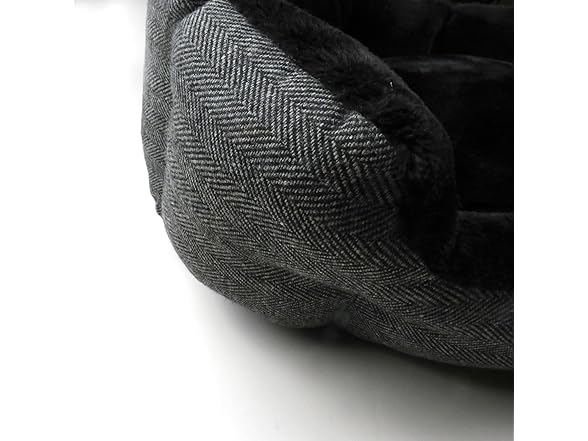 Pet Passion Mello-The Ultra Luxe Bolster Dog Bed- Charcoal