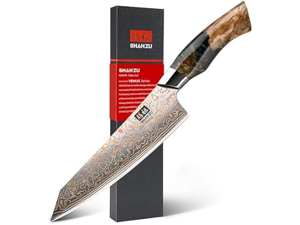SHAN ZU 8 inch Damascus Chef Knife