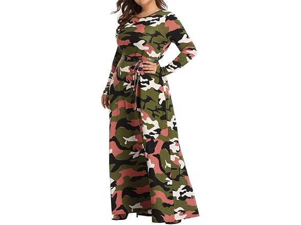 Xugwlkj Women (3XL) Dresses Maxi Long Sleeve Dress