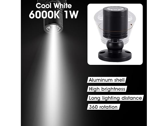 (6 Pack) DEDC Mini LED Spot Lights