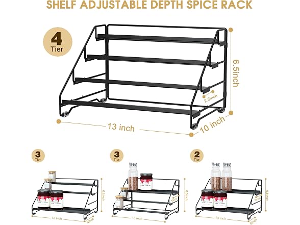 4-Tier Spice Rack Organizer