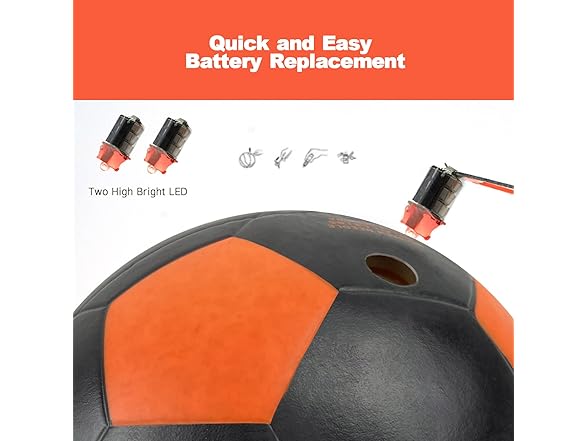 OMOTIYA LED Light Up Soccer Ball