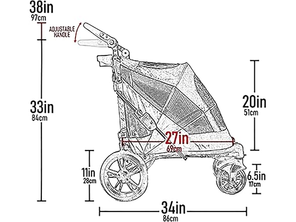 Pet Gear NO-Zip Pet Stroller with Dual Entry