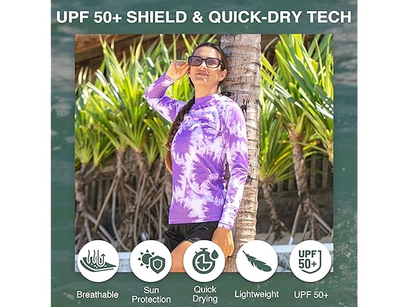 Kanu Surf Women's LS Rash Top Purple (L)
