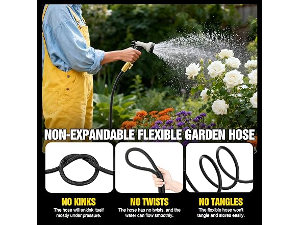 Yetogib Non-Expandable Garden Hose