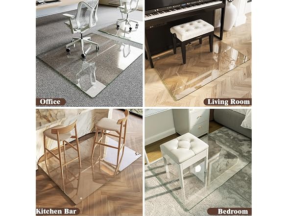 Koonmi Glass Chair Mat 60" x 48"