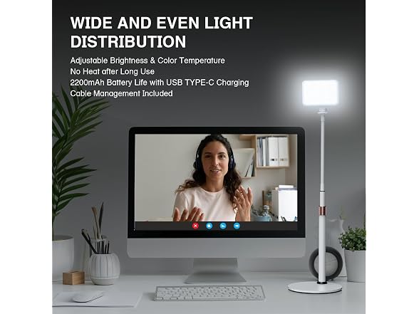 Anautin LED Desk Light With Stand, CRI97+ Selfie