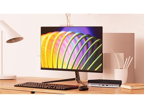 HP EliteDesk 800 G4 Mini PC w 24" Monitor