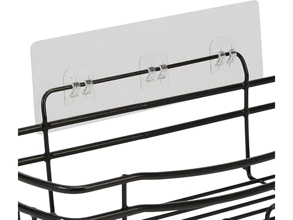 Bath Bliss Ultimate 3 Piece Adhesive Shower Caddy Set Black