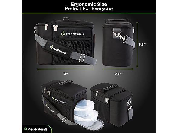 Insulated Lunch Bag w/ Containers Set