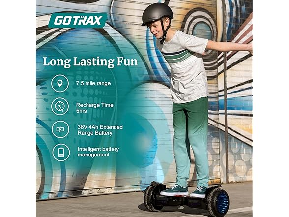 Gotrax E5 Hoverboard with LED 8.5" Offroad Tires, Music Spea (Open Box)