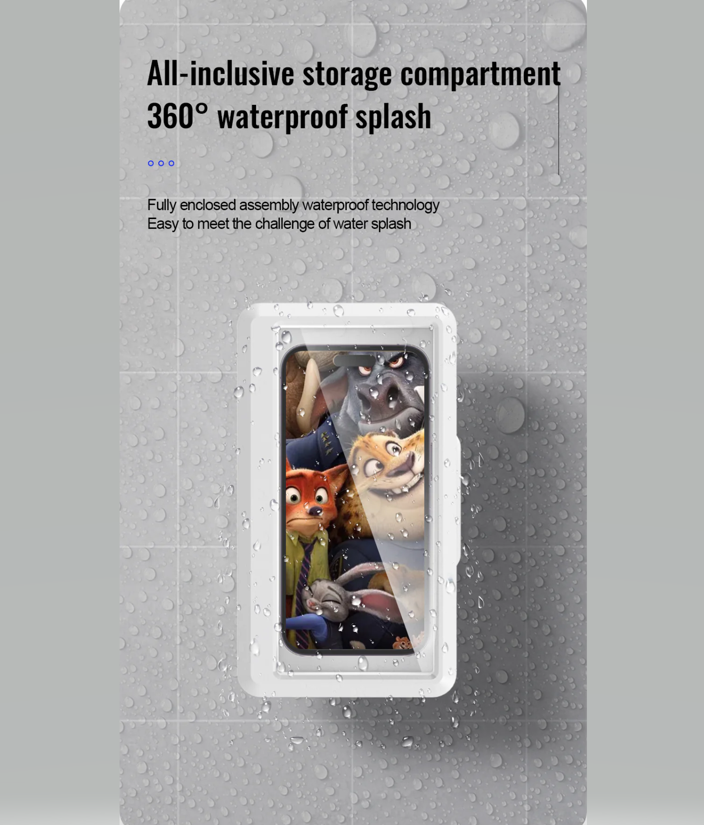 Waterproof Shower 360Degree Phone Holder - Gallery 20