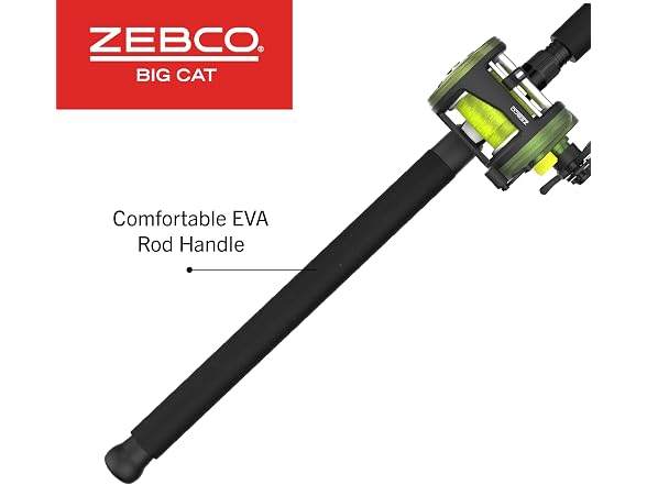 Zebco Big Cat Conventional Reel and Fishing Rod Combo