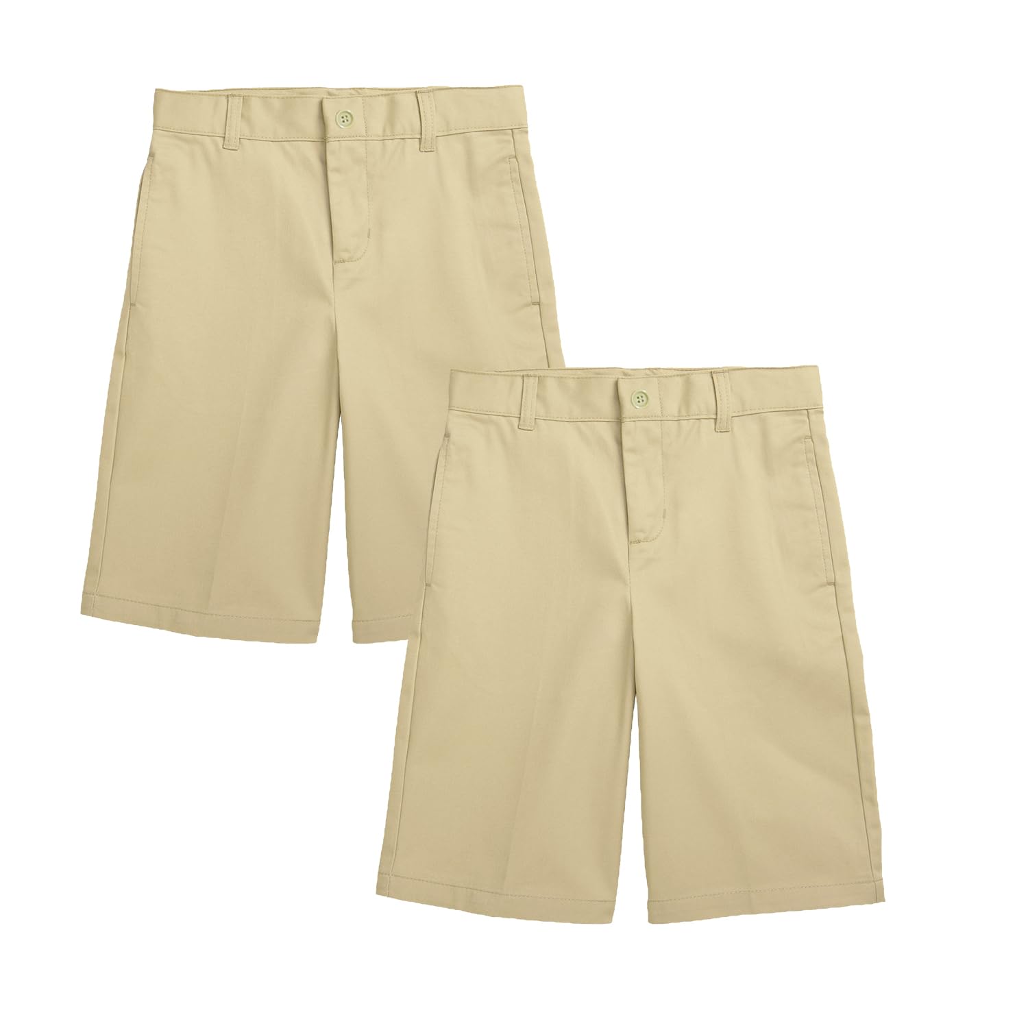 2PK Boys Stretch Cotton Chino Shorts - Gallery 15