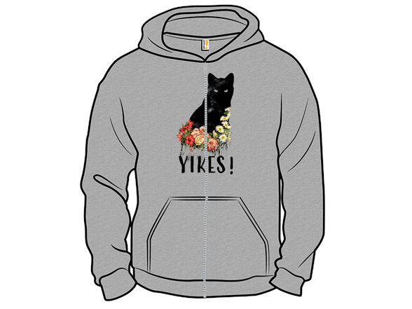 YIKES! Black Cat Vintage Flower