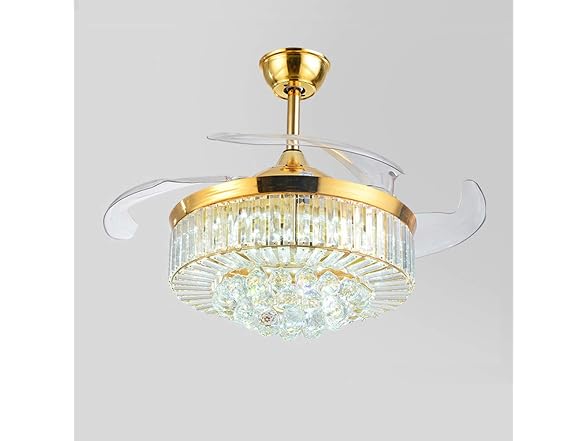 OUKANING Fandelier Crystal Retractable