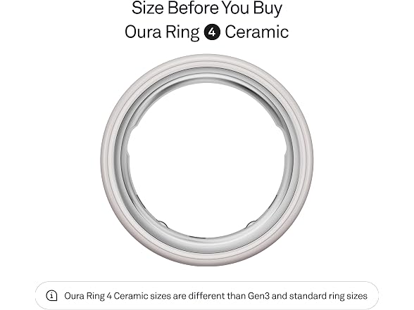 Oura Ring 4 Smart Ring - Ceramic (Refurbished)