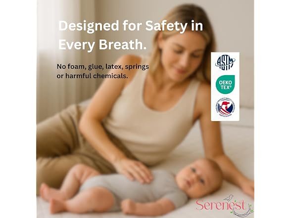 Serenest Breathable Baby Crib Mattress