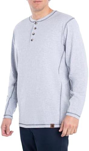 Legendary Whitetails Men's Maverick Slub Henley Shirt, Athletic Heather, Medium