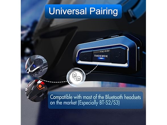Motorcycle Bluetooth Headset Up to 3 Riders