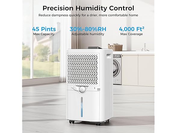 TRAZICO 4,000 Sq.ft Dehumidifier for Basement - Gallery 2