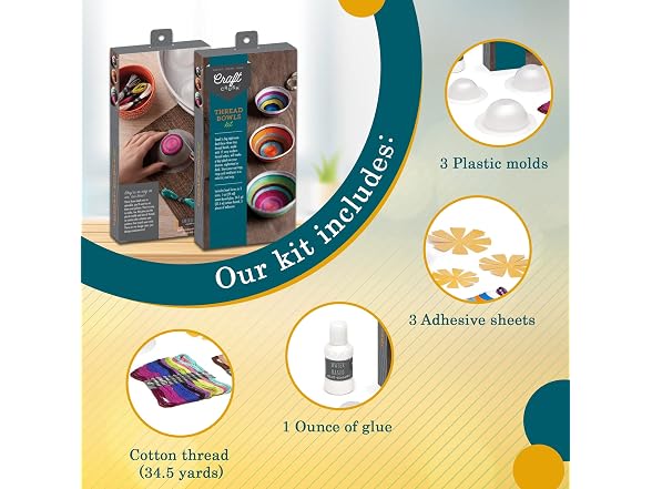 Craft Crush Cotton Thread Bowl DIY Kit - Gallery 6
