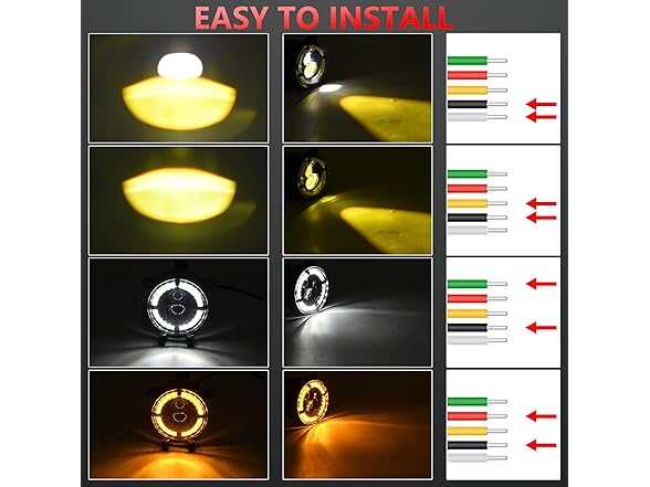 TopAutoGear 4 Inch Round LED Fog Lights