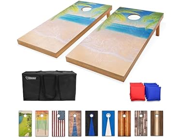 $69.99, Was $169.99, 58% Off! GoSports 4 ft x 2 ft Wood Cornhole Set dealfomo