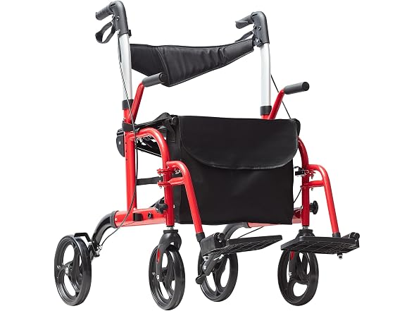 VEVOR 2 in 1 Rollator Walker and Wheelchair 300 Lbs