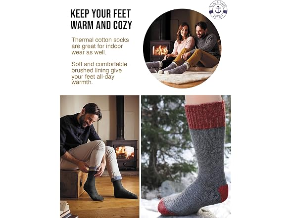 Yacht & Smith Women (OS) Thermal Boot Crew Socks