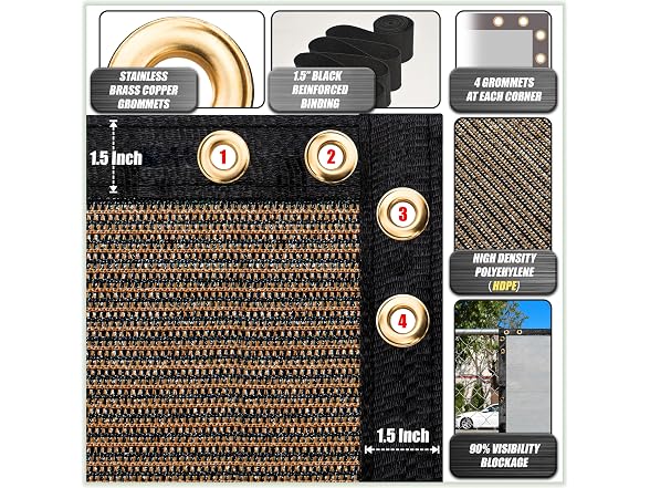 ColourTree ColourTree 5' x 12' Brown Fence Screen