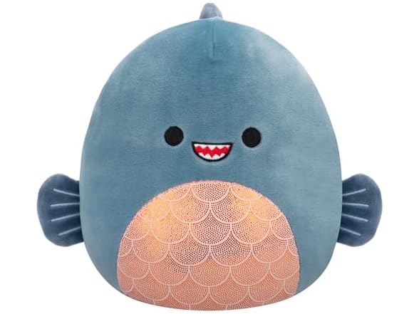 Squishmallows Original 8" Kurtz Grey Teal Piranha