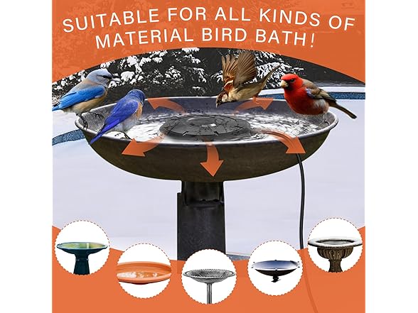 Cearktiy Bird Bath Heater