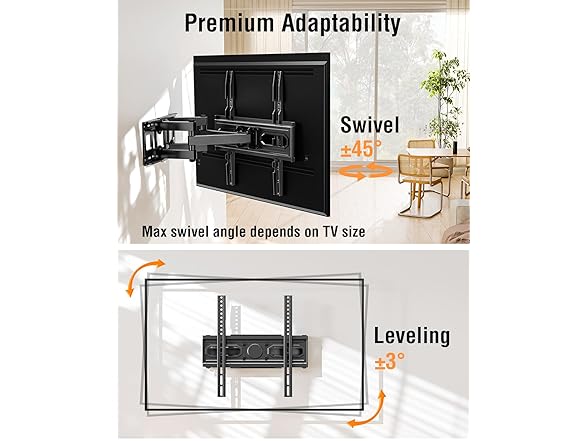 ELIVED EconoMe Full Motion TV Wall Mount | 26-65"