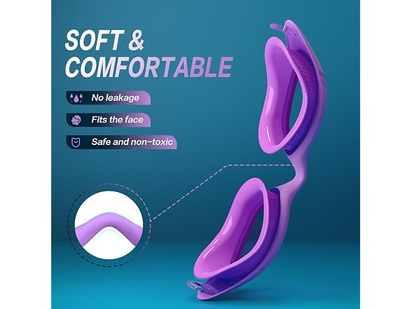 VegoVia Purple/Green Adult Swim Goggles