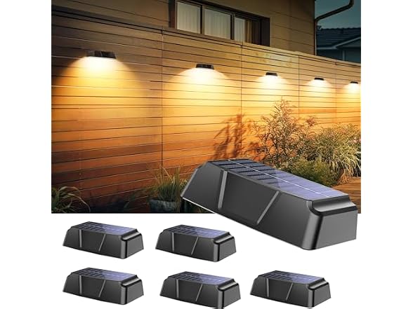 Brightown 6 Pack Solar Fence Lights