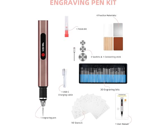 Engraving Pen, 5-Speed Adjustable Cordless