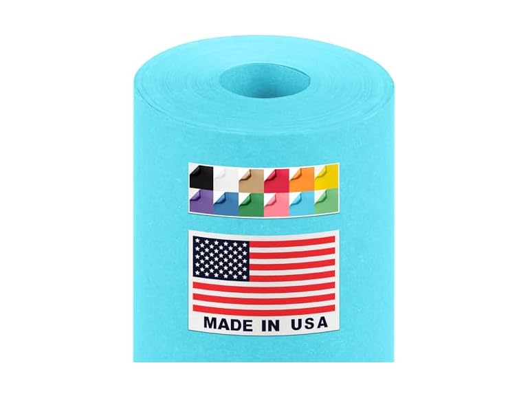 Paclord Paclord USA Made 18" x 1200" Light Blue Paper Roll,