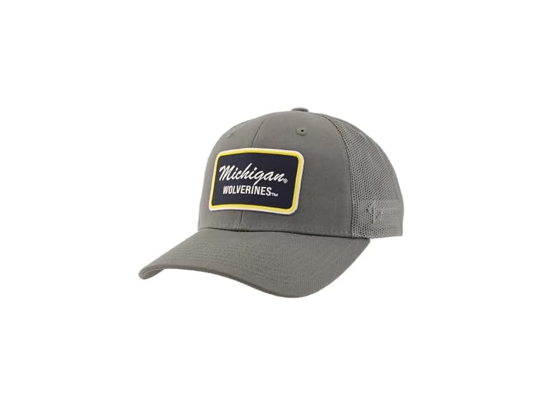 ZHATS Standard NCAA Officially Licensed Snapback Hat Big Rig Patch Smoke Brick, ,Michigan Wolverines
