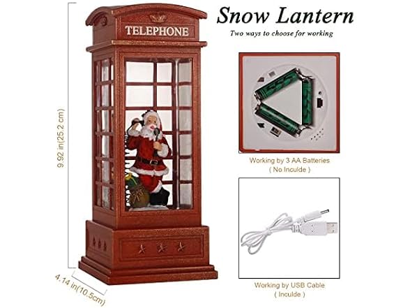 Christmas Snow Globe Lantern Christmas D