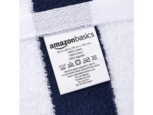 Amazon Basics Cabana Stripe Beach Towel