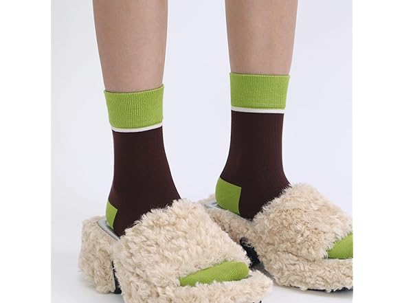 Sakusock Women's Cotton Crew Socks 4 Pairs 8-11