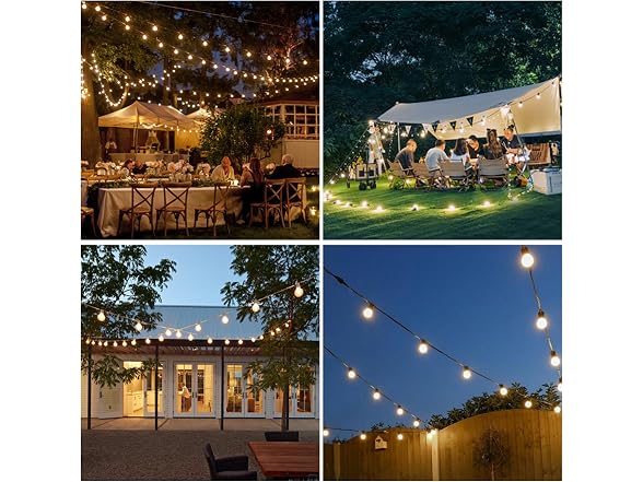 TAICORE G40 Bulbs Outdoor String Lights