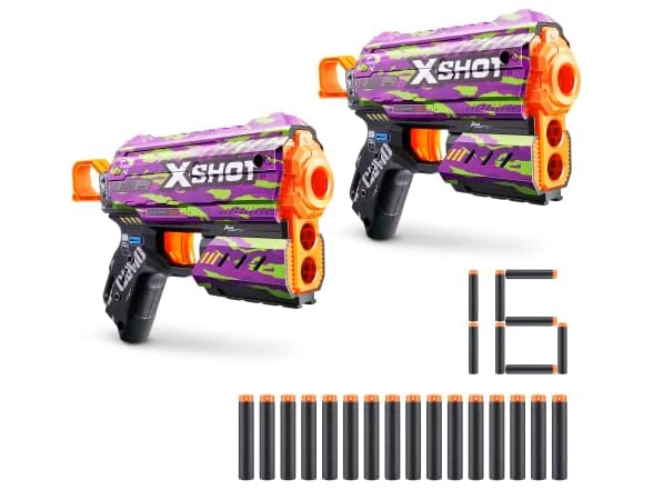 X-Shot Skins Flux Blaster with 16 Darts