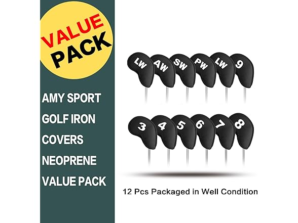 (12 Pack) Golf Club Covers Set