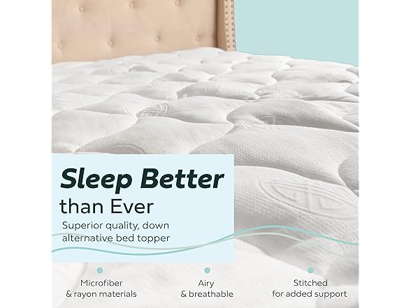 Ultra Soft Rayon Bamboo Mattress Topper